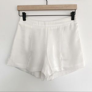 Ecru High Waist Shorts